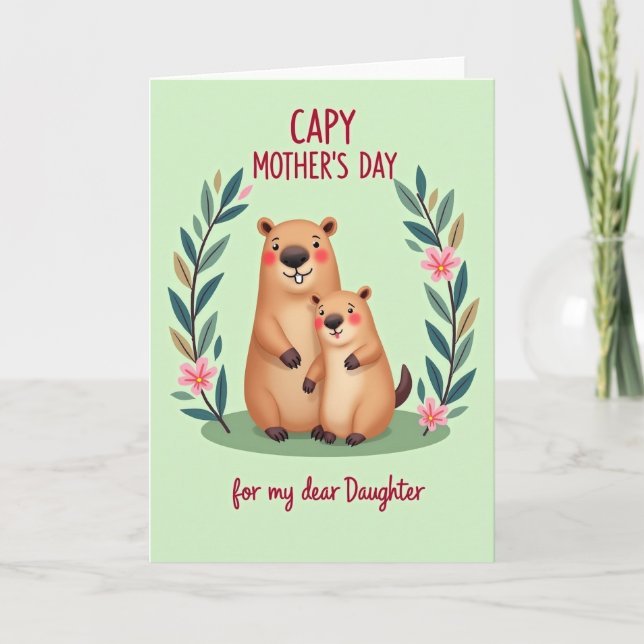 Floral Mothers Day Critter Card (Front)