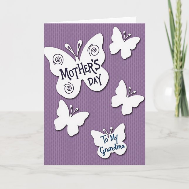 Floral Mothers Day Cut Card (Front)