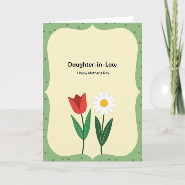 Floral Mothers Day Daisy Card (Front)
