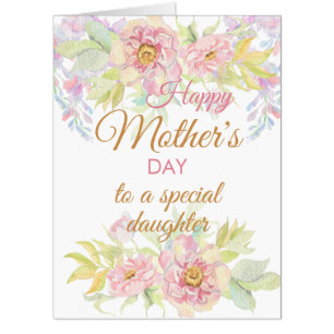 Floral Mother's Day Daughter Jumbo Card