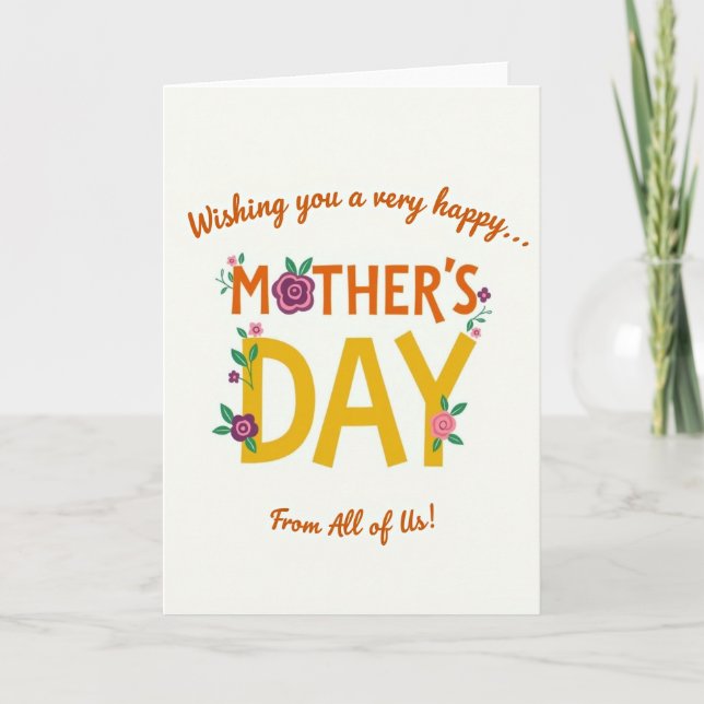 Floral Mothers Day Decor Card (Front)
