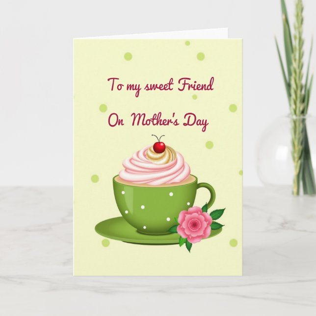 Floral Mothers Day Dessert Card (Front)