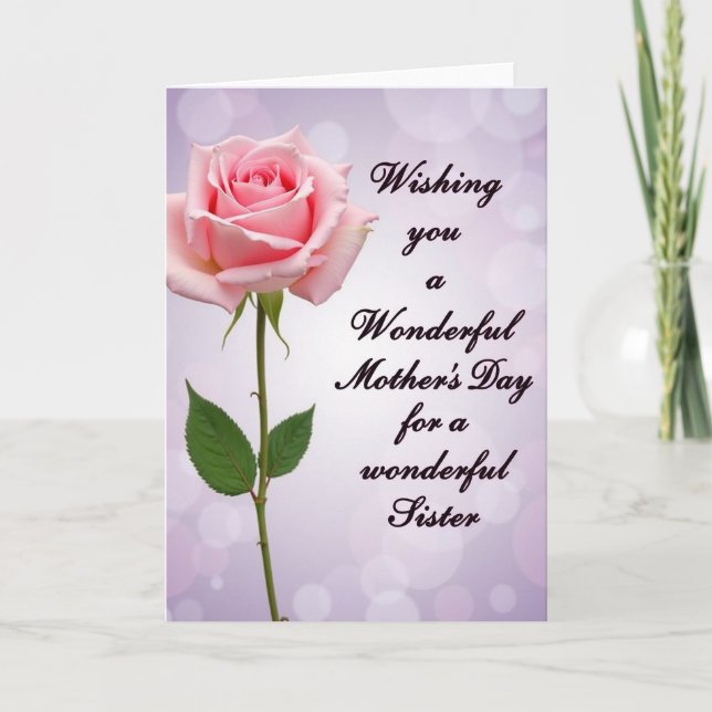 Floral Mothers Day Elegance Card (Front)