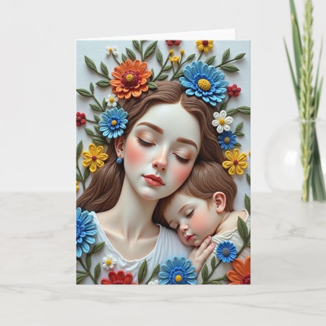 Floral Mothers Day Embrace Card (Front)