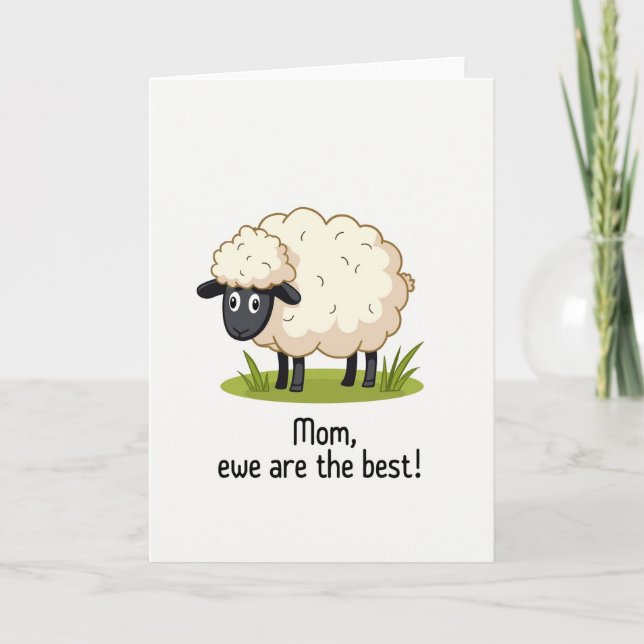 Floral Mothers Day Ewe Love Card (Front)
