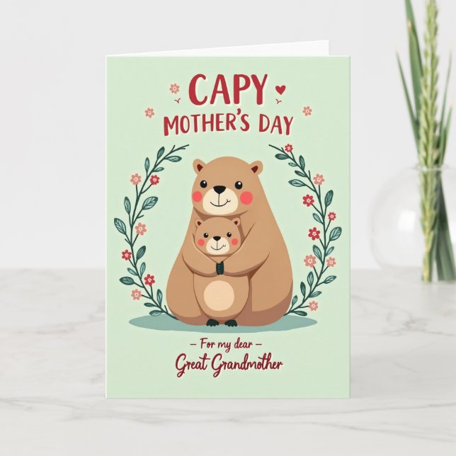 Floral Mothers Day Family Love Card (Front)