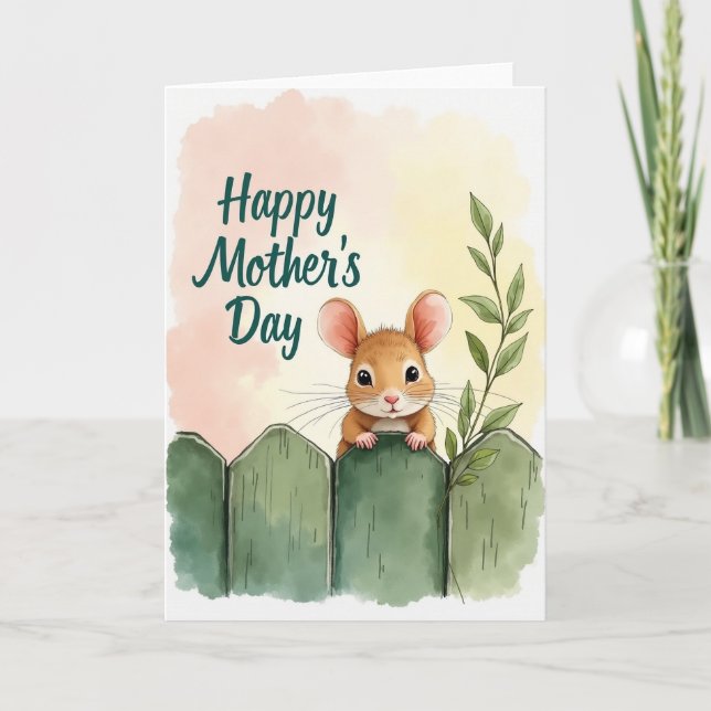 Floral Mothers Day Fence Card (Front)