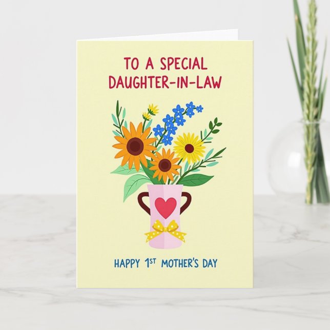 Floral Mothers Day First Time Card (Front)