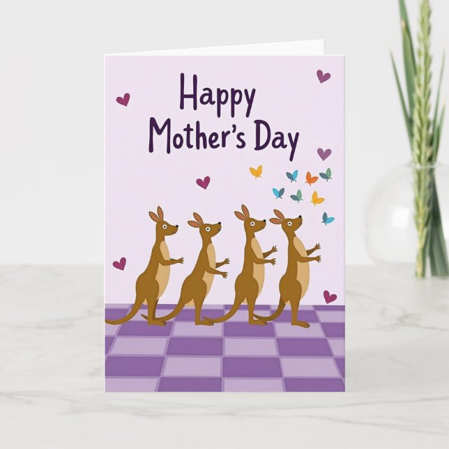 Floral Mothers Day Flutter Card (Front)