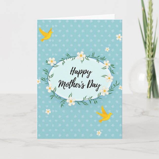 Floral Mothers Day Foliage Card (Front)