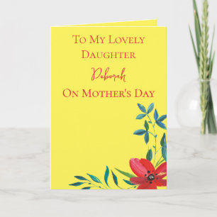 Floral Mother's Day for Daughter Card