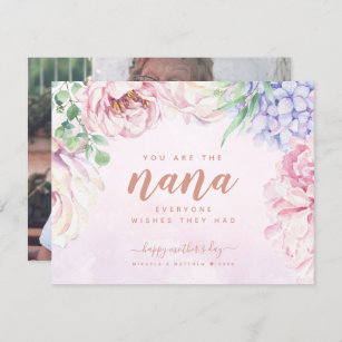 Floral Mother's Day For Nana Photo Card