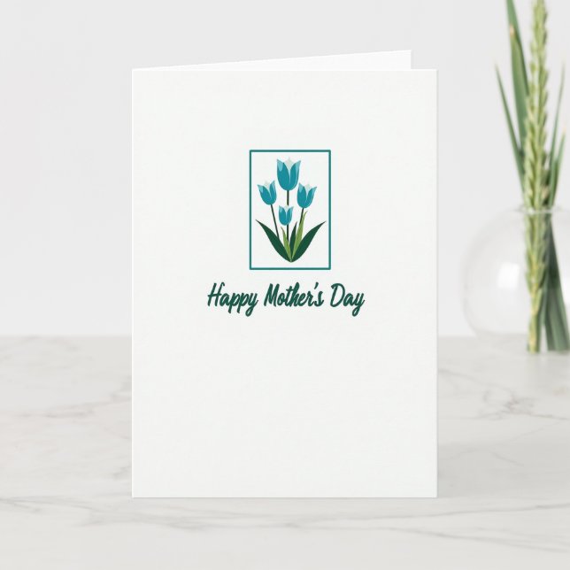 Floral Mothers Day Framed Card (Front)