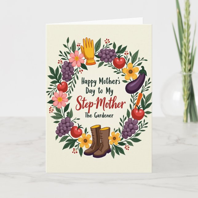 Floral Mothers Day Gardener Card (Front)