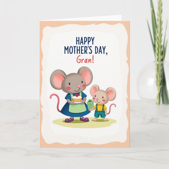 Floral Mothers Day Gran Card (Front)