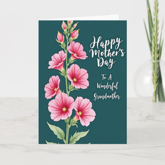 Floral Mothers Day Grandmother Card (Front)