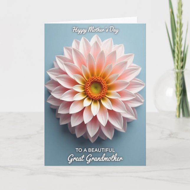 Floral Mothers Day Great Grandma Card (Front)