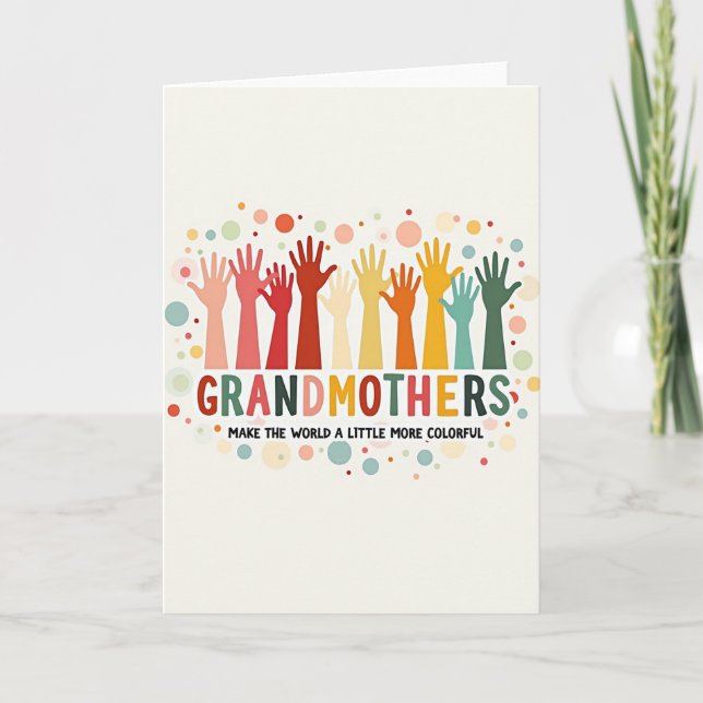 Floral Mothers Day Hands Card (Front)