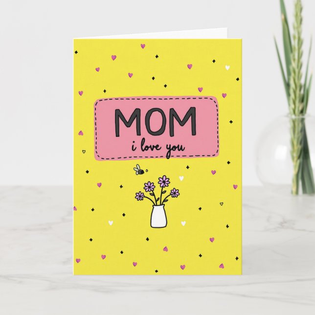 Floral Mothers Day Hearts Card (Front)