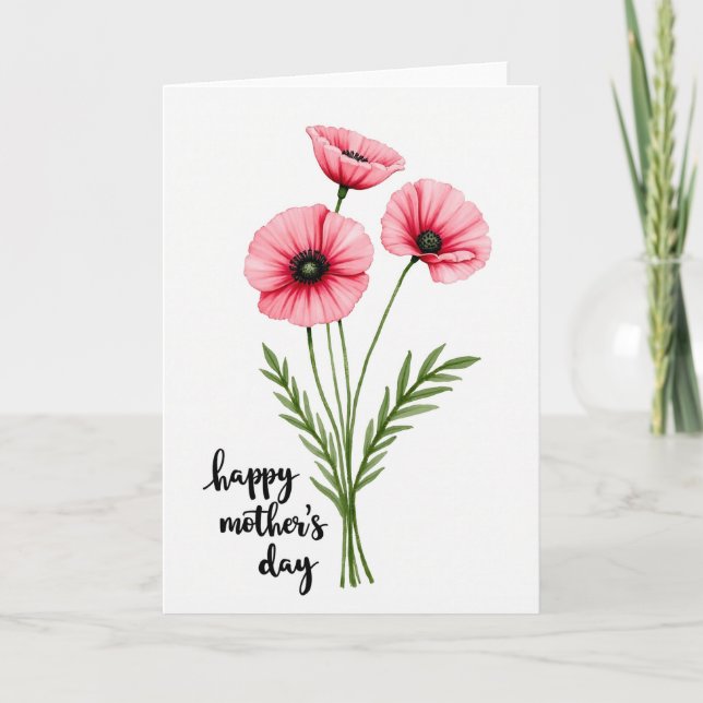 Floral Mothers Day Honor Card (Front)