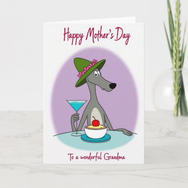 Floral Mothers Day Hound Card (Front)