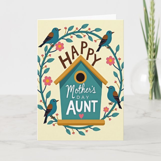 Floral Mothers Day House Card (Front)