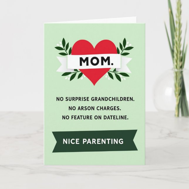 Floral Mothers Day Humor Card (Front)