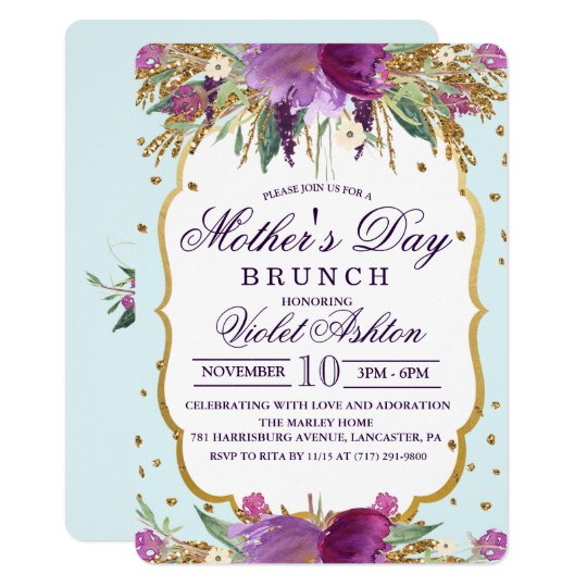 Floral Mother's Day Invitation | Zazzle.com