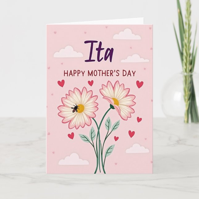 Floral Mothers Day Ita Card (Front)