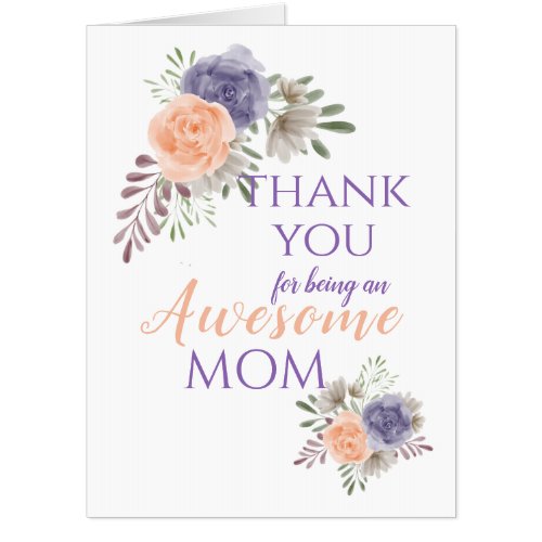 Floral Mothers Day Jumbo Card
