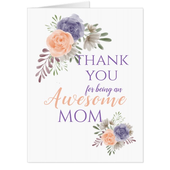 Floral Mother's Day Jumbo Card (Front)
