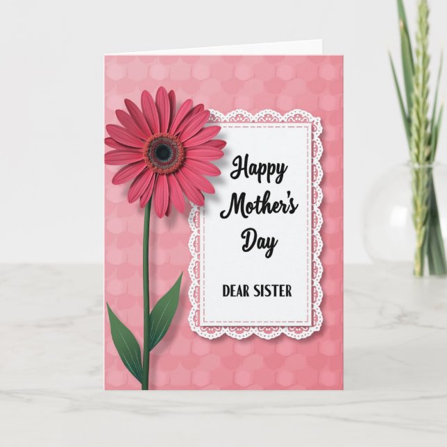 Floral Mothers Day Lace Card (Front)