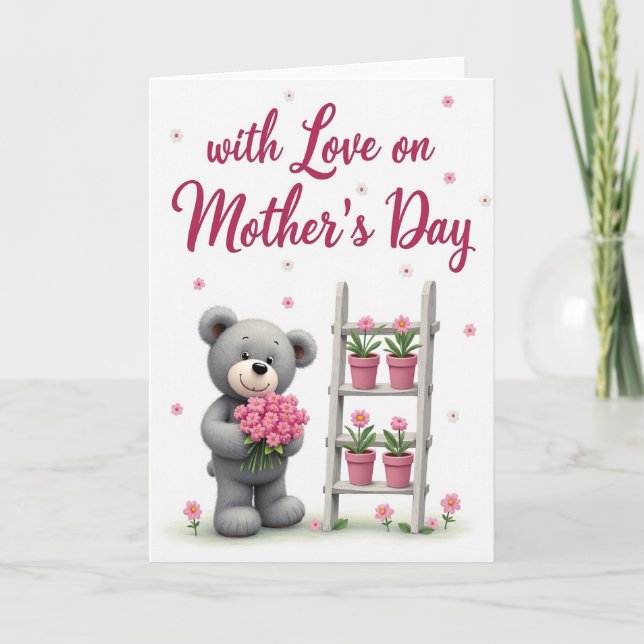 Floral Mothers Day Ladder Card (Front)
