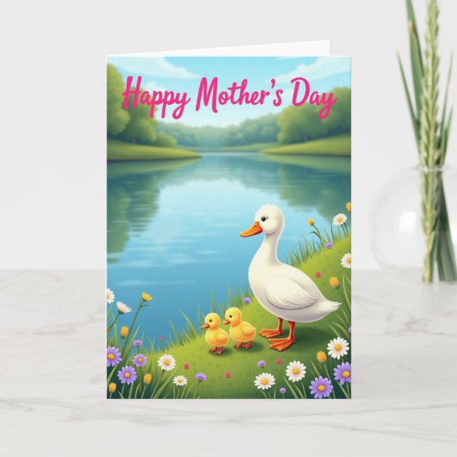 Floral Mothers Day Lake Card (Front)