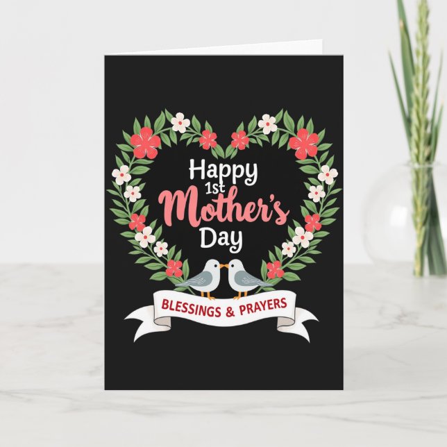 Floral Mothers Day Love Birds Card (Front)