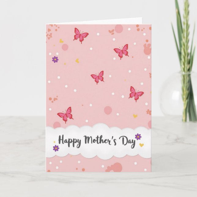 Floral Mothers Day Love Bugs Card (Front)