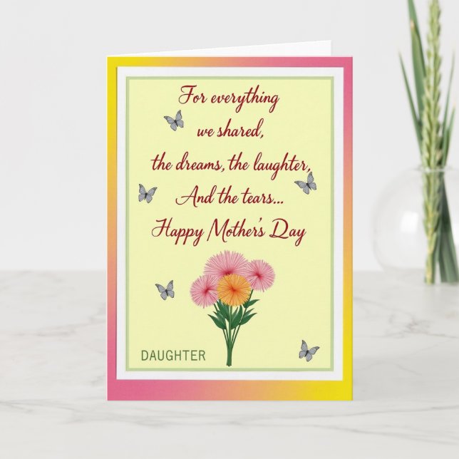 Floral Mothers Day Memories Card (Front)