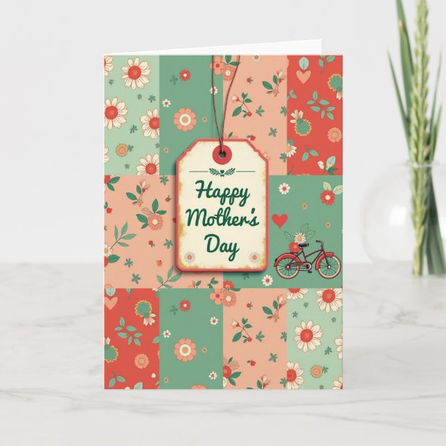 Floral Mothers Day Mosaic Card (Front)
