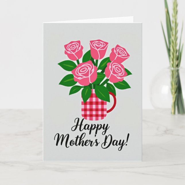 Floral Mothers Day Mug Card (Front)