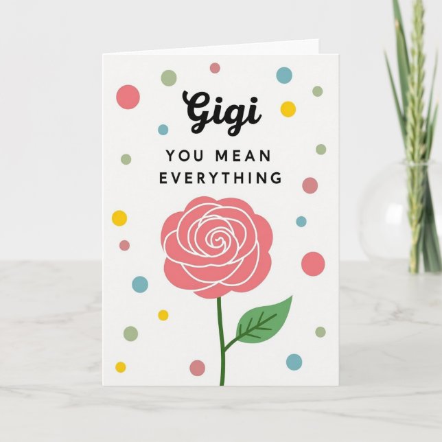 Floral Mothers Day Name Card (Front)