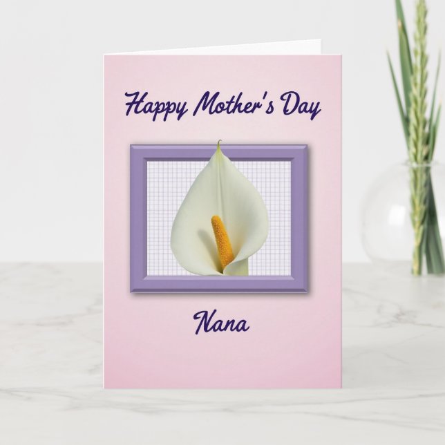 Floral Mothers Day Nana Card (Front)