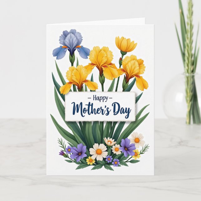 Floral Mothers Day Note Card (Front)