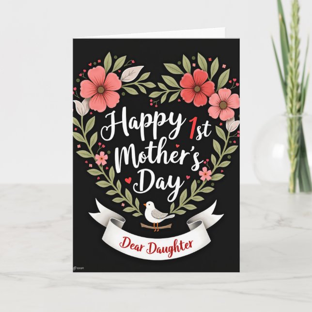 Floral Mothers Day Number One Card (Front)