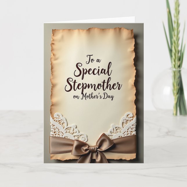 Floral Mothers Day Parchment Card (Front)