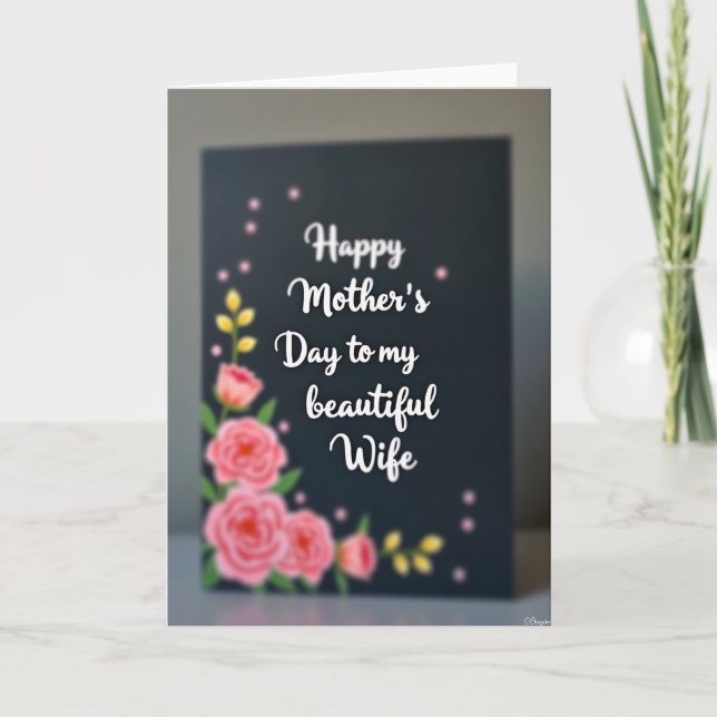 Floral Mothers Day Partner Card (Front)