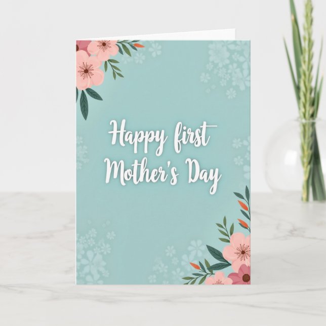 Floral Mothers Day Pastel Card (Front)