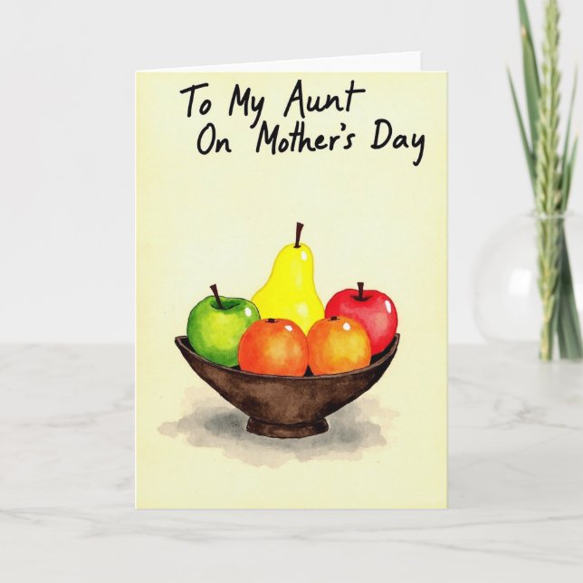 Floral Mothers Day Pear Art Card (Front)