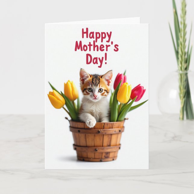 Floral Mothers Day Peek Card (Front)