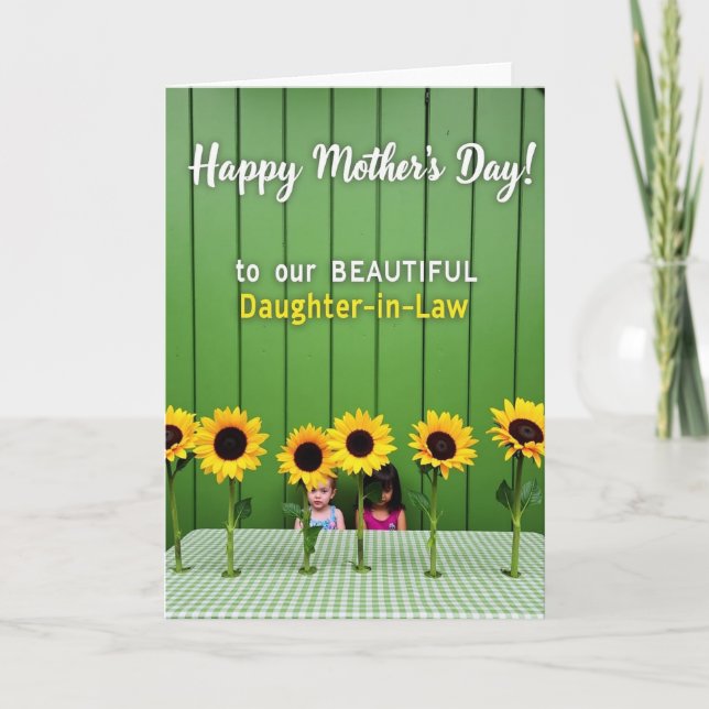 Floral Mothers Day Peekaboo Card (Front)
