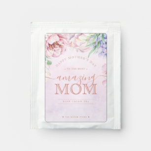 Floral Mother's Day Personalized Tea Bag Drink Mix